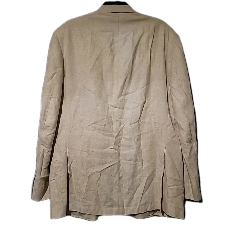 Nautica Men's Modern 100% Linen Sport Coat Tan 46L‎ Modern Fit Blazer